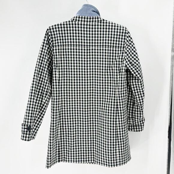 Talbots CLASSIC GINGHAM MAC black white water resistant preppy coastal grandma - Picture 4 of 10